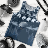 Yule Cat Christmas Men Tank Top Jolakotturinn Snowy Night - Wonder Print Shop