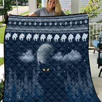 Yule Cat Christmas Quilt Jolakotturinn Snowy Night - Wonder Print Shop