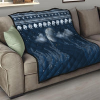 Yule Cat Christmas Quilt Jolakotturinn Snowy Night - Wonder Print Shop