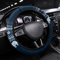 Yule Cat Christmas Steering Wheel Cover Jolakotturinn Snowy Night - Wonder Print Shop