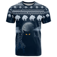 Yule Cat Christmas T Shirt Jolakotturinn Snowy Night - Wonder Print Shop