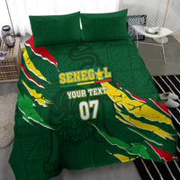 Custom Senegal Football Bedding Set Nations Cup 2024 Tranga Lions LT7 - Wonder Print Shop