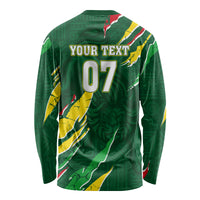 Custom Senegal Football Long Sleeve Shirt Nations Cup 2024 Tranga Lions - Wonder Print Shop