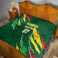 Custom Senegal Football Quilt Nations Cup 2024 Tranga Lions - Wonder Print Shop