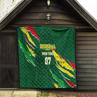 Custom Senegal Football Quilt Nations Cup 2024 Tranga Lions - Wonder Print Shop