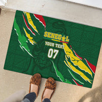 Custom Senegal Football Rubber Doormat Nations Cup 2024 Tranga Lions - Wonder Print Shop