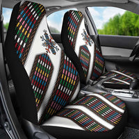 Habesha Kemis Inspired Tilet Pattern Car Seat Cover White