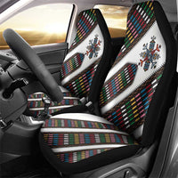 Habesha Kemis Inspired Tilet Pattern Car Seat Cover White
