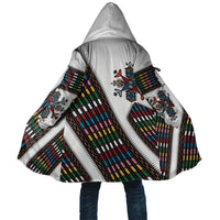 Habesha Kemis Inspired Tilet Pattern Cloak White