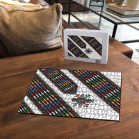 Habesha Kemis Inspired Tilet Pattern Puzzle White