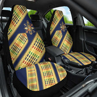 Habesha Kemis Inspired Tilet Pattern Car Seat Cover Royal Blue - Gold
