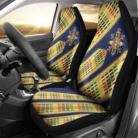 Habesha Kemis Inspired Tilet Pattern Car Seat Cover Royal Blue - Gold