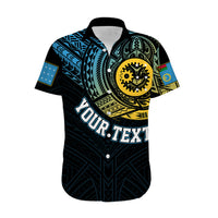 Personalised Vanuatu Hawaiian Shirt Turtle Chest Tattoo Flag Color - Sanma - Wonder Print Shop