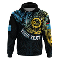 Custom Vanuatu Hoodie Turtle Chest Tattoo Flag Color - Sanma - Wonder Print Shop
