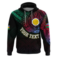 Custom Vanuatu Hoodie Turtle Chest Tattoo Flag Color - Shefa - Wonder Print Shop