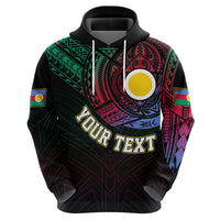 Custom Vanuatu Hoodie Turtle Chest Tattoo Flag Color - Shefa - Wonder Print Shop