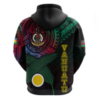 Custom Vanuatu Hoodie Turtle Chest Tattoo Flag Color - Shefa - Wonder Print Shop