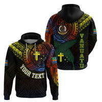 Custom Vanuatu Hoodie Turtle Chest Tattoo Flag Color - Tafea - Wonder Print Shop