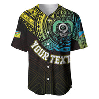 Personalised Vanuatu Baseball Jersey Turtle Chest Tattoo Flag Color - Torba LT7 - Wonder Print Shop
