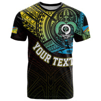 Personalised Vanuatu T Shirt Turtle Chest Tattoo Flag Color Torba - Wonder Print Shop