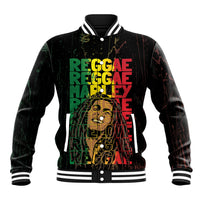 Reggae King Marley Baseball Jacket Typeset Grunge Style LT7 - Wonder Print Shop