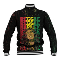 Reggae King Marley Baseball Jacket Typeset Grunge Style LT7 - Wonder Print Shop