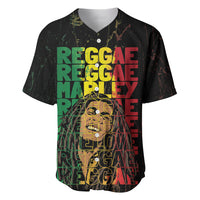 Reggae King Marley Baseball Jersey Typeset Grunge Style LT7 - Wonder Print Shop