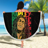 Reggae King Marley Beach Blanket Typeset Grunge Style LT7 - Wonder Print Shop