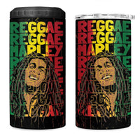 Reggae King Marley 4 in 1 Can Cooler Tumbler Typeset Grunge Style LT7 - Wonder Print Shop