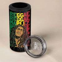 Reggae King Marley 4 in 1 Can Cooler Tumbler Typeset Grunge Style LT7 - Wonder Print Shop