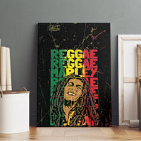 Reggae King Marley Canvas Wall Art Typeset Grunge Style LT7 - Wonder Print Shop