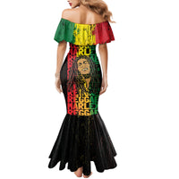 Reggae King Marley Family Matching Mermaid Dress and Hawaiian Shirt Typeset Grunge Style LT7 - Wonder Print Shop