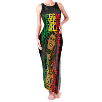 Reggae King Marley Family Matching Tank Maxi Dress and Hawaiian Shirt Typeset Grunge Style - Wonder Print Shop