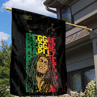 Reggae King Marley Garden Flag Typeset Grunge Style - Wonder Print Shop