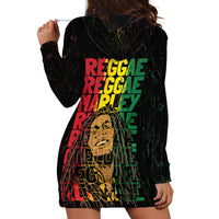 Reggae King Marley Hoodie Dress Typeset Grunge Style - Wonder Print Shop
