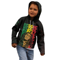 Reggae King Marley Kid Hoodie Typeset Grunge Style - Wonder Print Shop