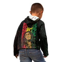 Reggae King Marley Kid Hoodie Typeset Grunge Style - Wonder Print Shop