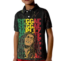 Reggae King Marley Kid Polo Shirt Typeset Grunge Style - Wonder Print Shop