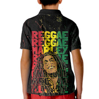 Reggae King Marley Kid Polo Shirt Typeset Grunge Style - Wonder Print Shop