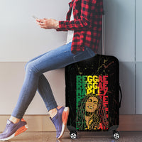 Reggae King Marley Luggage Cover Typeset Grunge Style - Wonder Print Shop