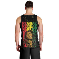 Reggae King Marley Men Tank Top Typeset Grunge Style - Wonder Print Shop