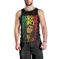 Reggae King Marley Men Tank Top Typeset Grunge Style - Wonder Print Shop