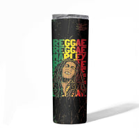 Reggae King Marley Skinny Tumbler Typeset Grunge Style - Wonder Print Shop