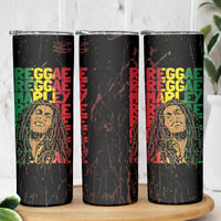 Reggae King Marley Skinny Tumbler Typeset Grunge Style - Wonder Print Shop