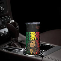 Reggae King Marley Skinny Tumbler Typeset Grunge Style - Wonder Print Shop
