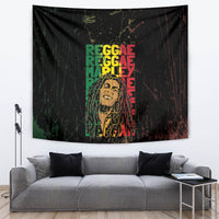 Reggae King Marley Tapestry Typeset Grunge Style - Wonder Print Shop