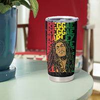 Reggae King Marley Tumbler Cup Typeset Grunge Style - Wonder Print Shop