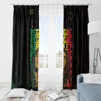 Reggae King Marley Window Curtain Typeset Grunge Style - Wonder Print Shop