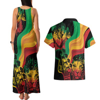Reggae Day Couples Matching Tank Maxi Dress and Hawaiian Shirt One Love One Heart LT7 - Wonder Print Shop