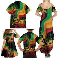 Reggae Day Family Matching Summer Maxi Dress and Hawaiian Shirt One Love One Heart - Wonder Print Shop